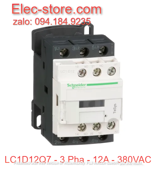 Khởi Động Từ Schneider LC1D12 - Contactor Schneider LC1D12Q7 - Khởi 3 Pha 12A 380VAC