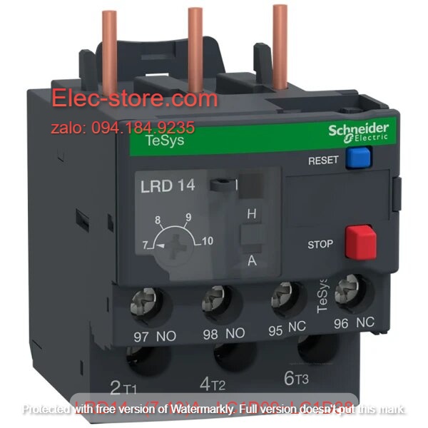 Relay Nhiệt Schneider - LRD series - Đuôi Nhiệt Schneider LRD14 (7-10)A - rơ le nhiệt schneider