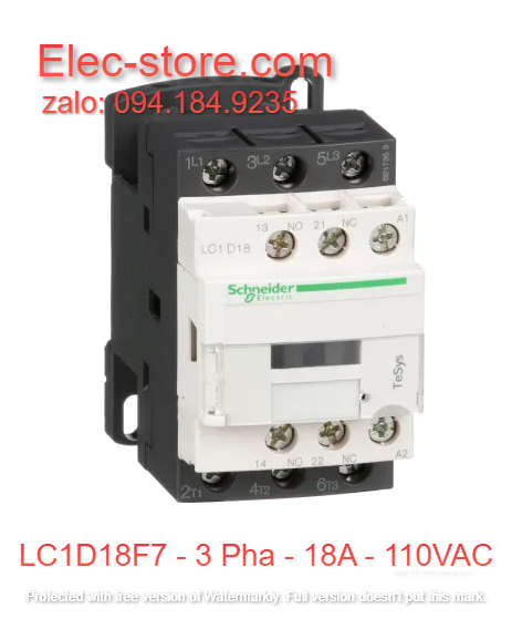 Khởi Động Từ Schneider LC1D18 - Contactor Schneider LC1D18F7 - Khởi 3 Pha 18A 110VAC