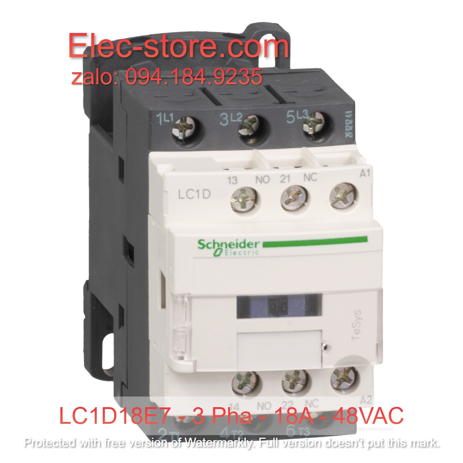 Khởi Động Từ Schneider LC1D18 - Contactor Schneider LC1D18E7 - Khởi 3 Pha 18A 48VAC