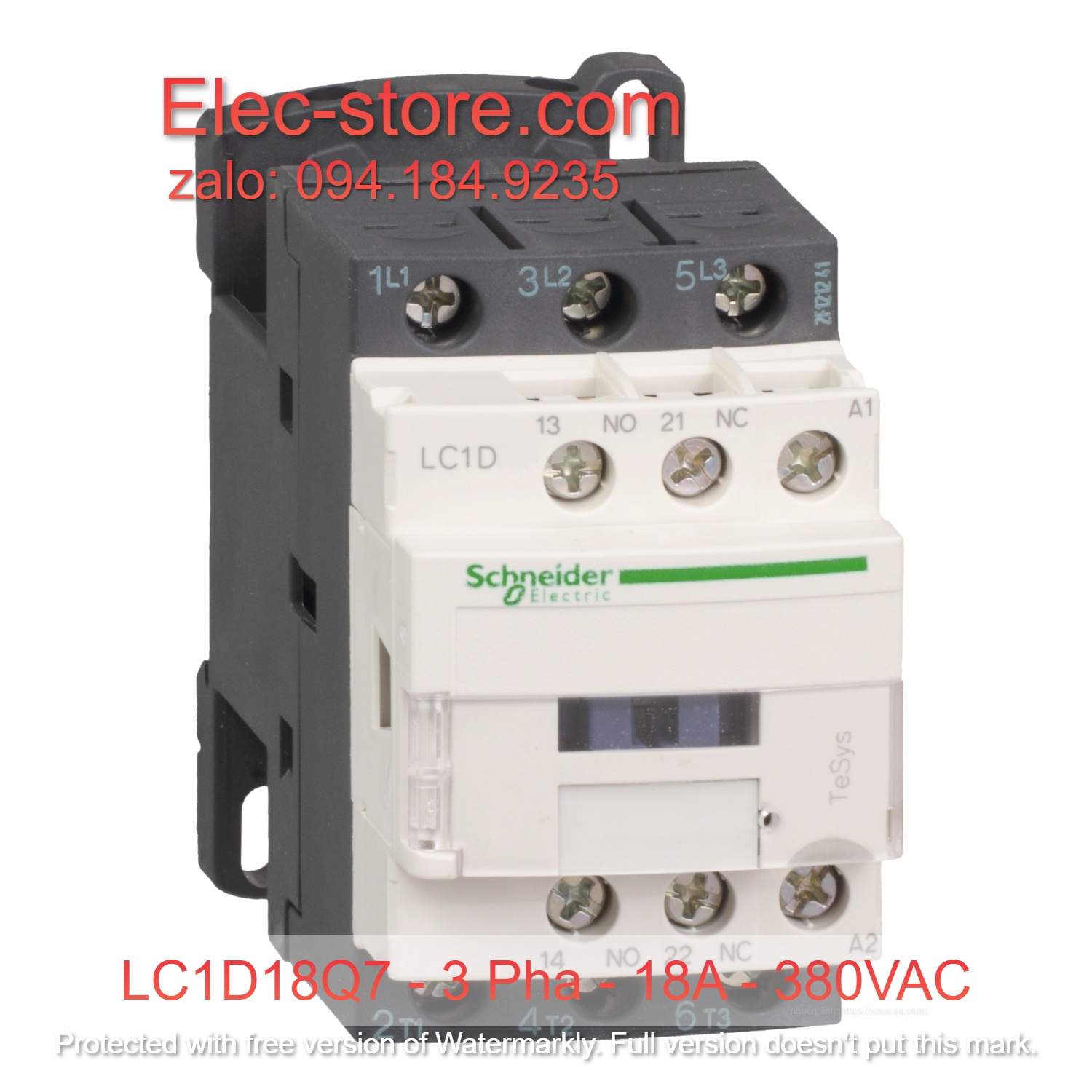 Khởi Động Từ Schneider LC1D18 - Contactor Schneider LC1D18Q7 - Khởi 3 Pha 18A 380VAC