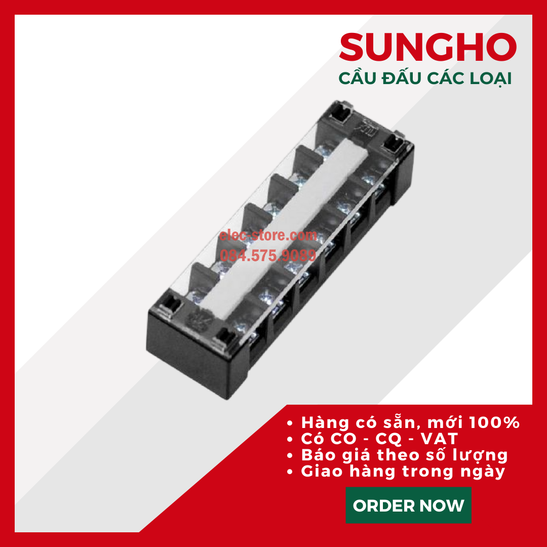 Cầu đấu tủ điện Sungho SHT-20A-6P