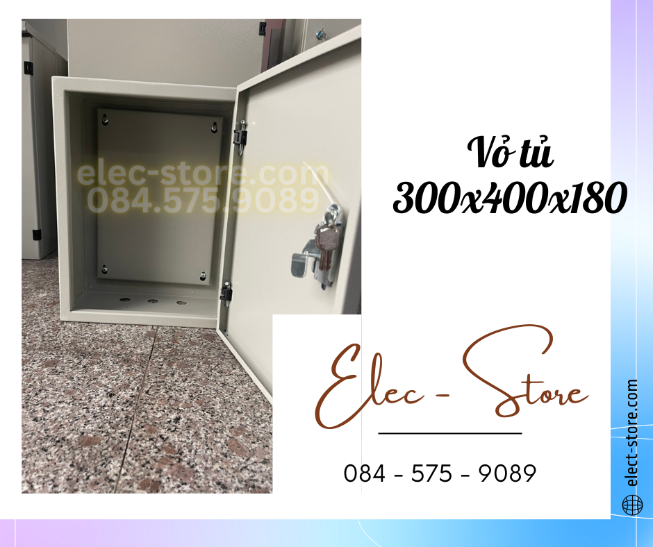 Vỏ Tủ Trong Nhà 300x400x180mm - Vỏ Tủ Điện Công Nghiệp 300x400x180mm - Vỏ Tủ Tôn 30x40x18cm
