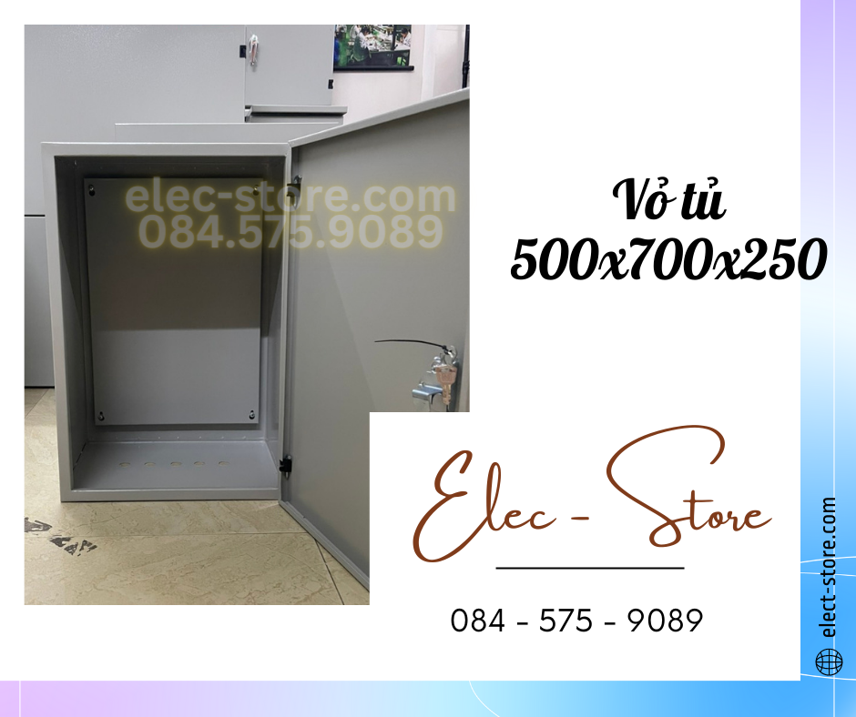 Vỏ Tủ Trong Nhà 500x700x250mm - Vỏ Tủ Điện Công Nghiệp 500x700x250mm - Vỏ Tủ Tôn 50x70x25cm