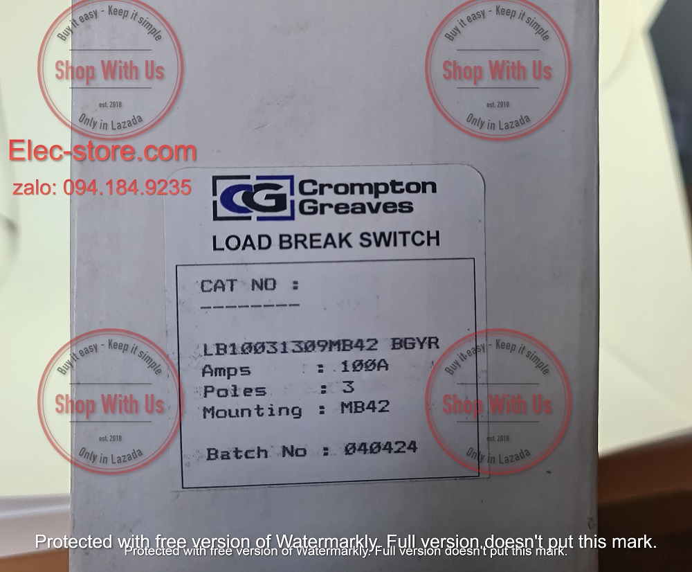 Công tắc LB100 3P 100A  On/Off - Công tắc chuyển mạch dòng điện ba pha LB100 313 09 MB42 BGYR - Chuyển mạch dòng 3P 100A 2 vị trí ON/OFF -  Công tắc xoay 2 vị trí đổi dòng 3P 100A - chuyển mạch Salzer