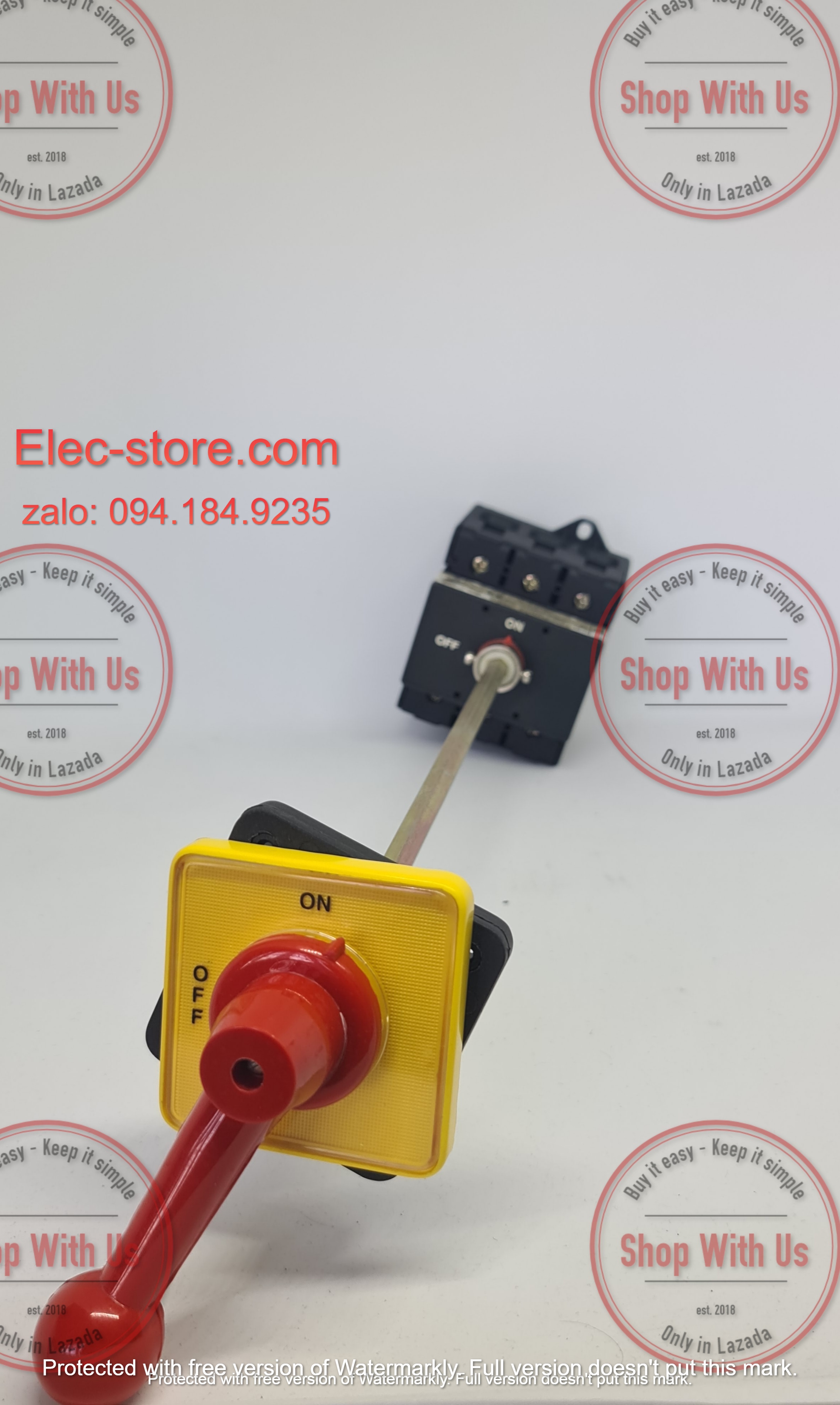 Công tắc LB100 3P 100A  On/Off - Công tắc chuyển mạch dòng điện ba pha LB100 313 09 MB42 BGYR - Chuyển mạch dòng 3P 100A 2 vị trí ON/OFF -  Công tắc xoay 2 vị trí đổi dòng 3P 100A - chuyển mạch Salzer