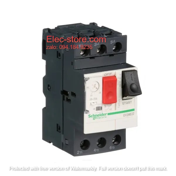 Cầu Dao Bảo Vệ Động Cơ Schneider GV2ME22- CB Bảo Vệ Động Cơ 3 Cực Schneider - GV2ME22 Schneider (20A-25A)) - 3P - 690V