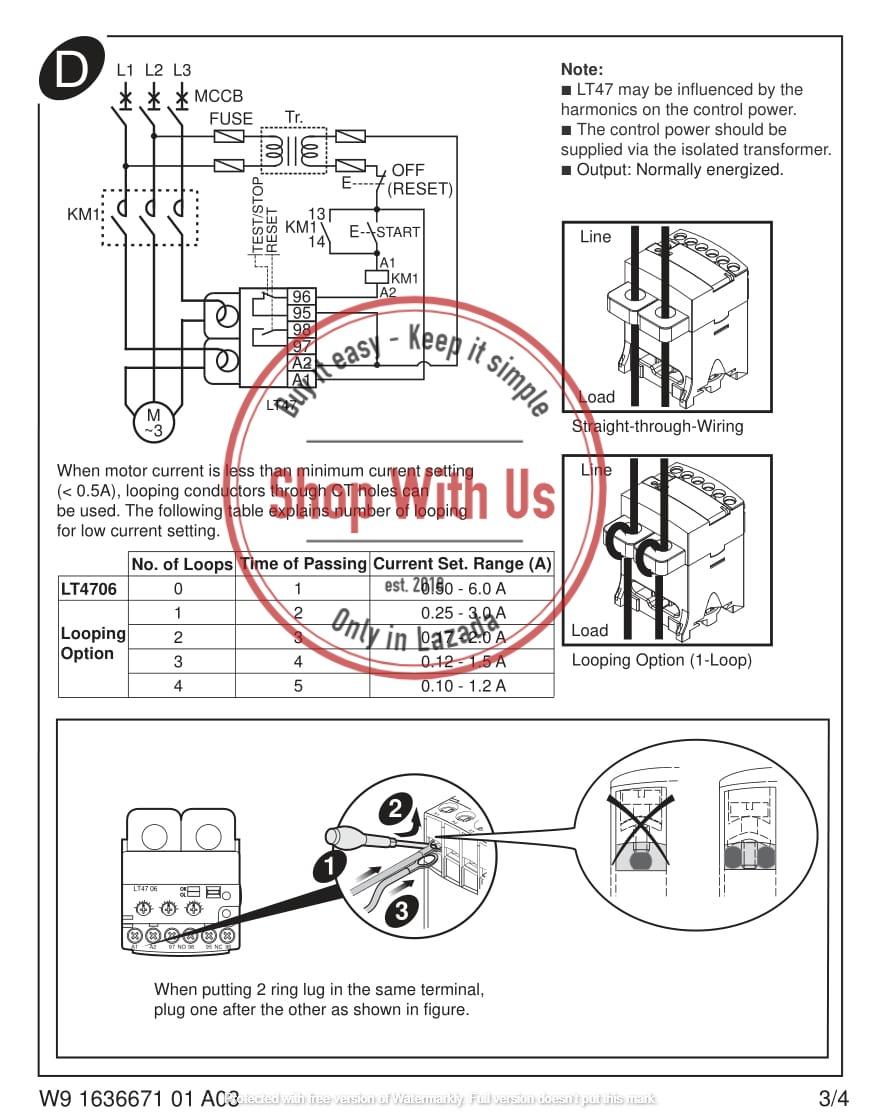 EOCRSS30S - Rơ-le điện tử bảo vệ quá dòng 3-30A – 220V AC - Relay Schneider