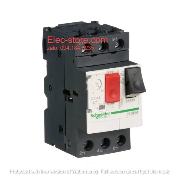 Cầu Dao Bảo Vệ Động Cơ Schneider GV2ME08 - CB Bảo Vệ Động Cơ 3 Cực Schneider - GV2ME08 Schneider (2.5-4A) - 3P - 690V
