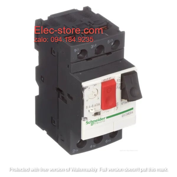Cầu Dao Bảo Vệ Động Cơ Schneider GV2ME04 - CB Bảo Vệ Động Cơ 3 Cực Schneider - GV2ME04 Schneider (0.40 - 0.63A) - 3P - 690V