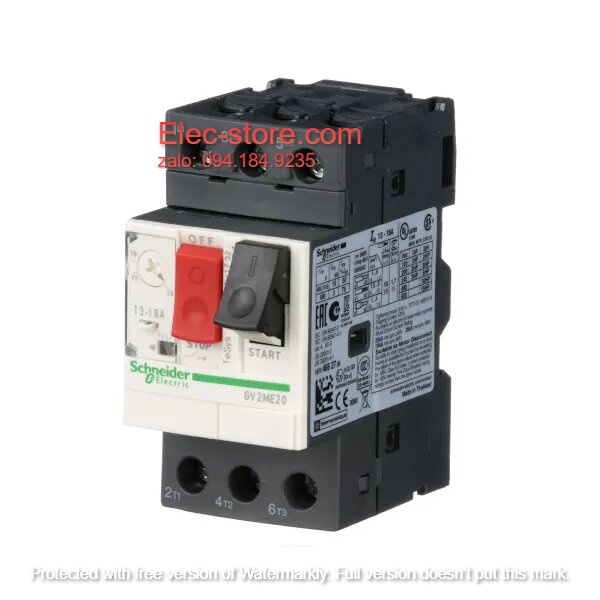 Cầu Dao Bảo Vệ Động Cơ Schneider GV2ME20- CB Bảo Vệ Động Cơ 3 Cực Schneider - GV2ME20 Schneider (13A-18A) - 3P - 690V