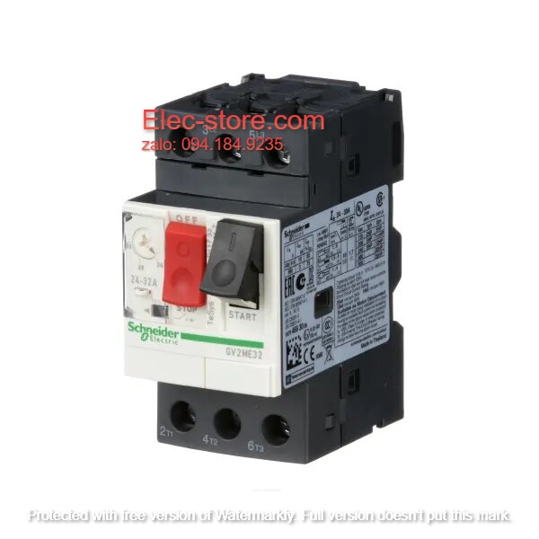 Cầu Dao Bảo Vệ Động Cơ Schneider GV2ME32- CB Bảo Vệ Động Cơ 3 Cực Schneider - GV2ME32 Schneider (24A-32A) - 3P - 690V