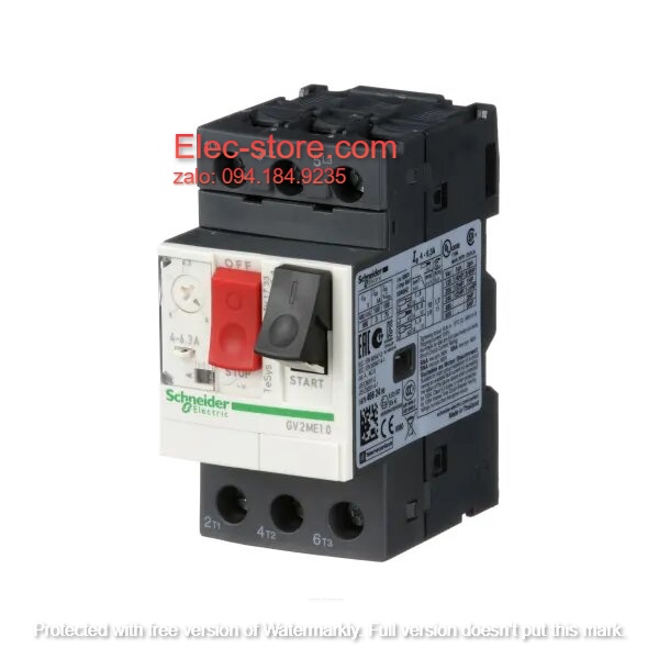 Cầu Dao Bảo Vệ Động Cơ Schneider GV2ME10- CB Bảo Vệ Động Cơ 3 Cực Schneider - GV2ME10 Schneider (4-6.3A) - 3P - 690V