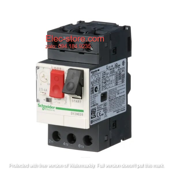 Cầu Dao Bảo Vệ Động Cơ Schneider GV2ME08 - CB Bảo Vệ Động Cơ 3 Cực Schneider - GV2ME08 Schneider (2.5-4A) - 3P - 690V