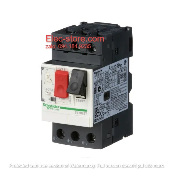 Cầu Dao Bảo Vệ Động Cơ Schneider GV2ME07 - CB Bảo Vệ Động Cơ 3 Cực Schneider - GV2ME07 Schneider (1.6-2.5A) - 3P - 690V