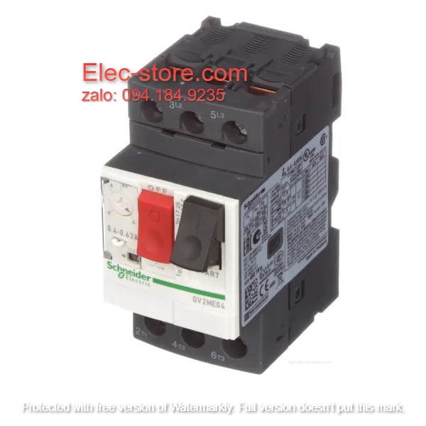 Cầu Dao Bảo Vệ Động Cơ Schneider GV2ME04 - CB Bảo Vệ Động Cơ 3 Cực Schneider - GV2ME04 Schneider (0.40 - 0.63A) - 3P - 690V