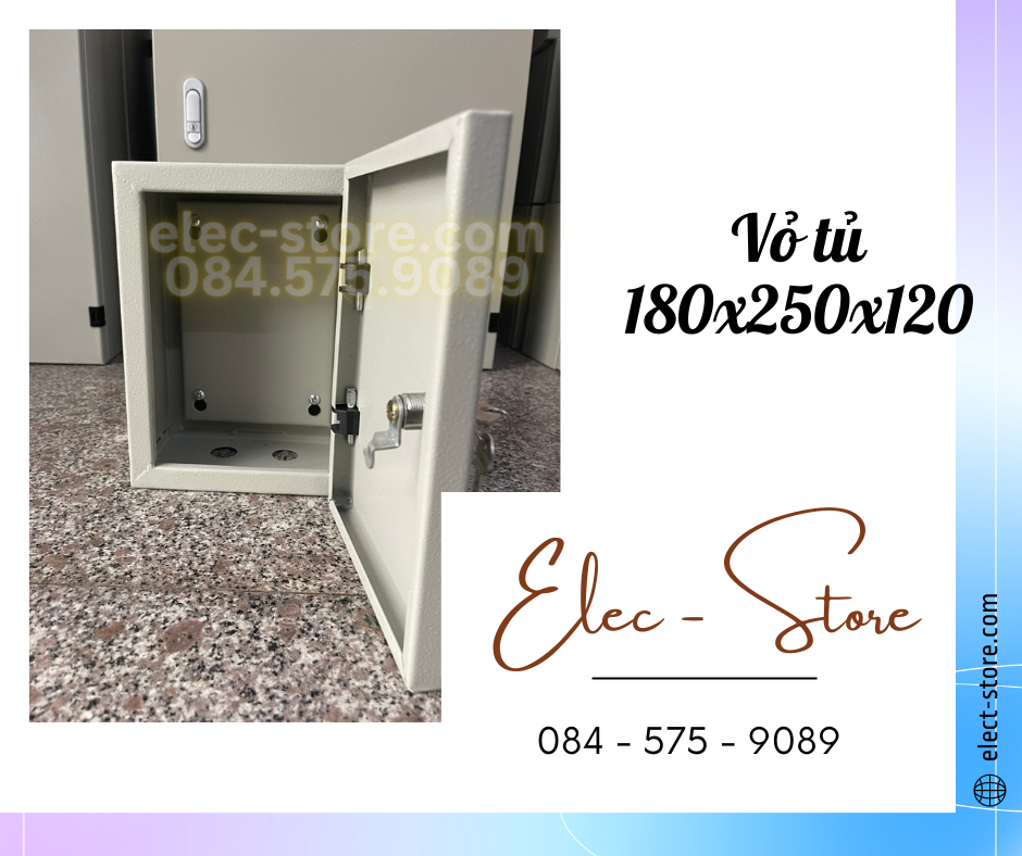 Vỏ Tủ Trong Nhà 180x250x120mm - Vỏ Tủ Điện Công Nghiệp 180x250x120mm - Vỏ Tủ 18x25x12cm