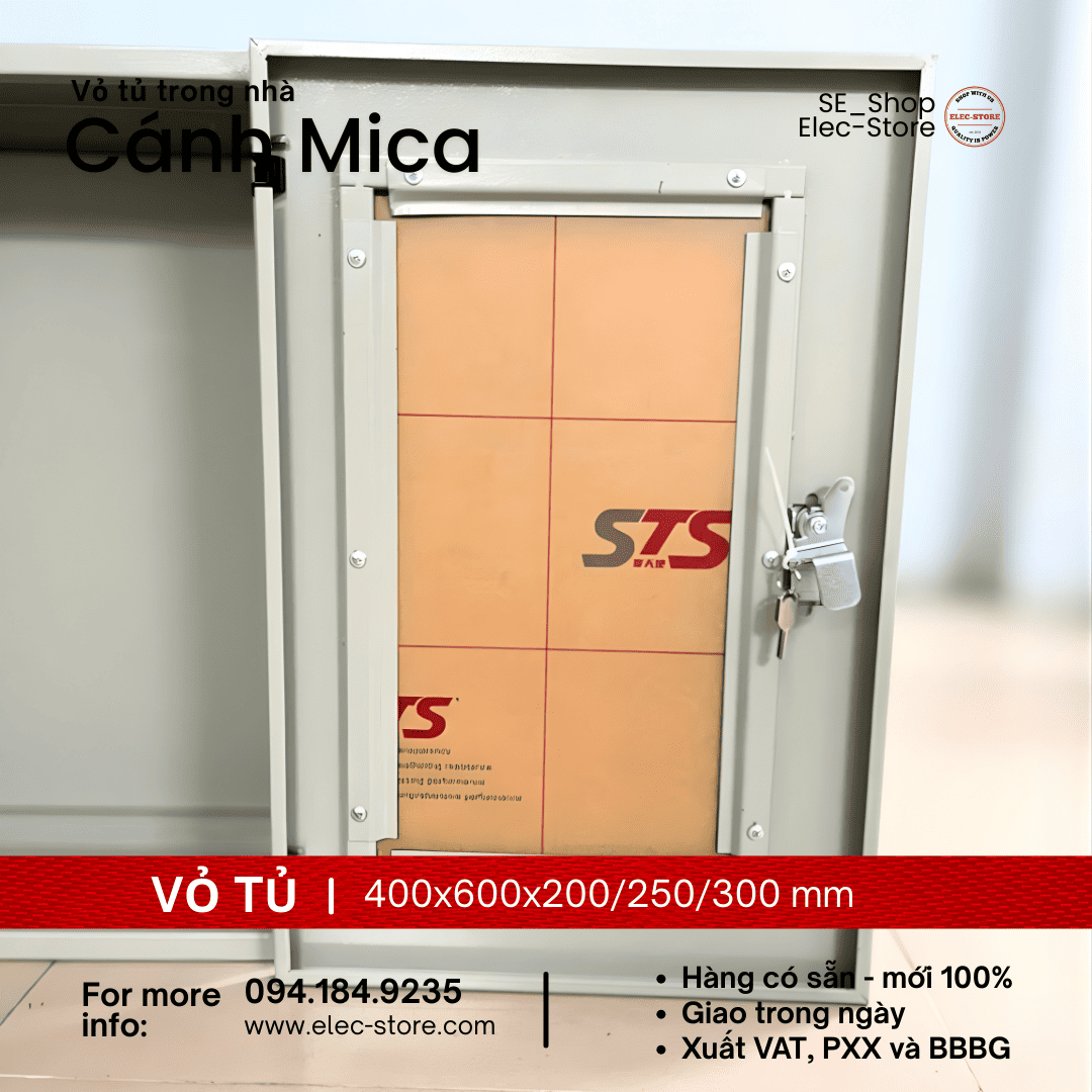 Vỏ Tủ Cánh Mica 400x600x200mm - Vỏ Tủ Điện Mặt Trời 400x600x200mm - Vỏ Tủ 40x60x20cm