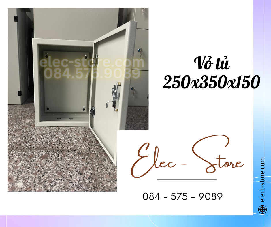 Vỏ Tủ Trong Nhà 250x350x150mm - Vỏ Tủ Điện Công Nghiệp 250x350x150mm - Vỏ Tủ 25x35x15cm