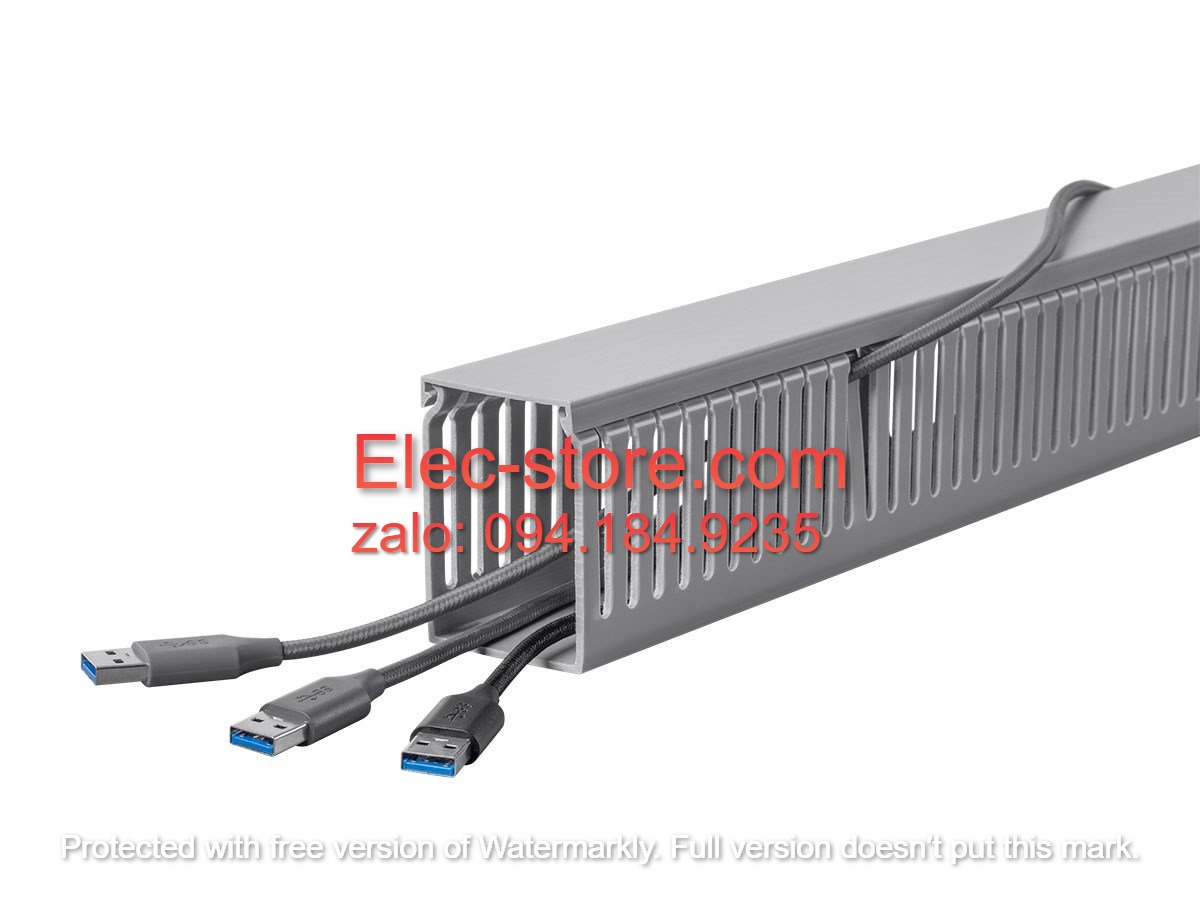 Máng nhựa đi dây 80x100x1700mm - Máng nhựa Salzer Ấn Độ - PVC Cable Ducts B80x100 - Máng nhựa to 80x100 - Ống nhựa răng lược đi dây điện 80x100mm