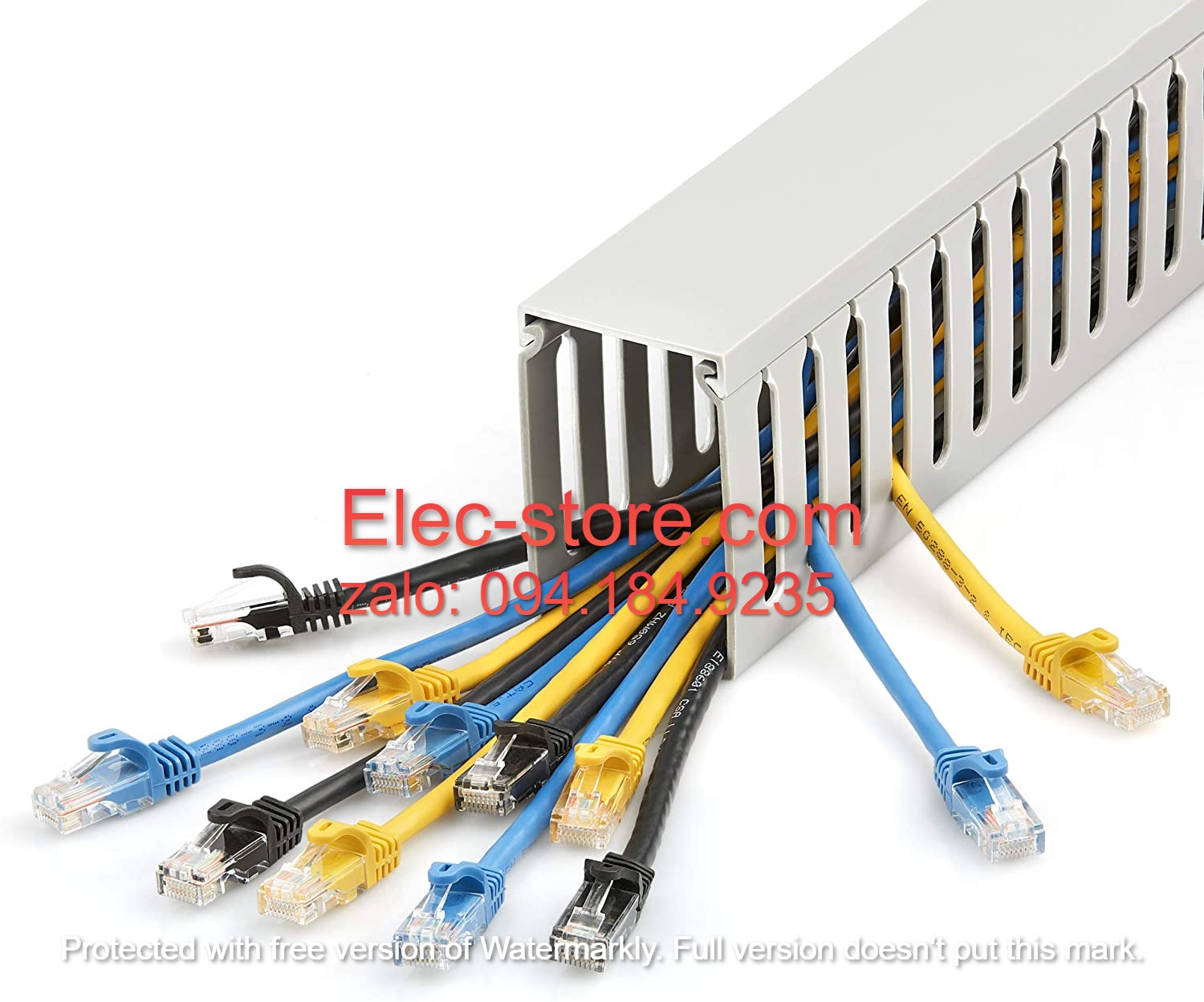 Máng nhựa đi dây 40x40x1700mm - Máng nhựa Salzer Ấn Độ - PVC Cable Ducts B40x40  - Máng đi cáp 40x40 - Ống nhựa răng lược đi dây điện 40x40mm