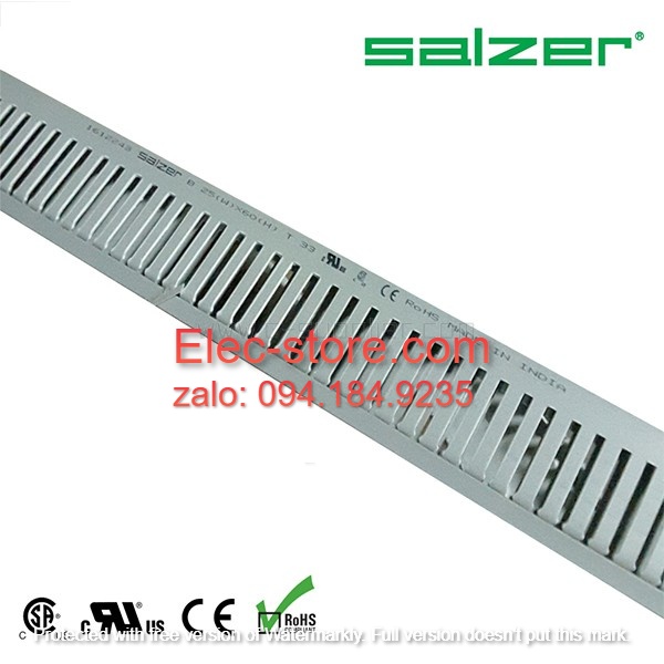 Máng nhựa đi dây 25x60x1700mm - Máng nhựa Salzer Ấn Độ - PVC Cable Ducts B25x60- Máng đi cáp 25x60 - Ống nhựa răng lược đi dây điện 25x60mm