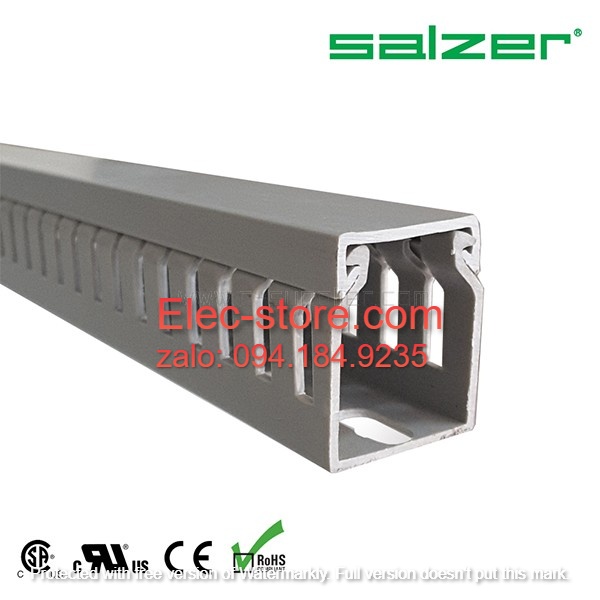 Máng nhựa đi dây 25x30x1700mm - Máng nhựa Salzer Ấn Độ - PVC Cable Ducts B25x30 - Máng đi cáp 25x30 - Ống nhựa răng lược đi dây điện 25x30mm