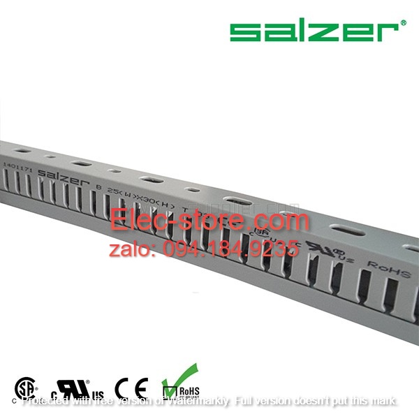 Máng nhựa đi dây 25x30x1700mm - Máng nhựa Salzer Ấn Độ - PVC Cable Ducts B25x30 - Máng đi cáp 25x30 - Ống nhựa răng lược đi dây điện 25x30mm