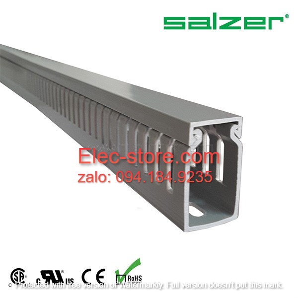 Máng nhựa đi dây 25x40x1700mm - Máng nhựa Salzer Ấn Độ - PVC Cable Ducts B25x40 - Máng đi cáp 25x40 - Ống nhựa răng lược đi dây điện 25x40mm
