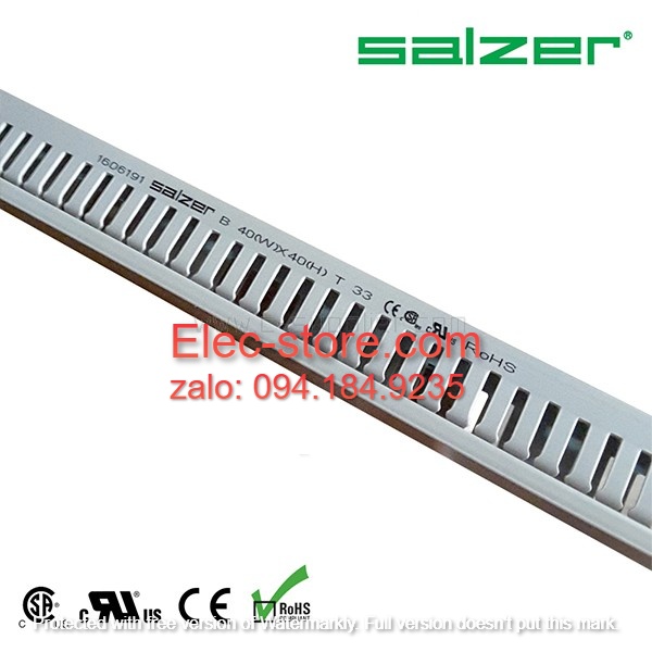 Máng nhựa đi dây 40x40x1700mm - Máng nhựa Salzer Ấn Độ - PVC Cable Ducts B40x40  - Máng đi cáp 40x40 - Ống nhựa răng lược đi dây điện 40x40mm