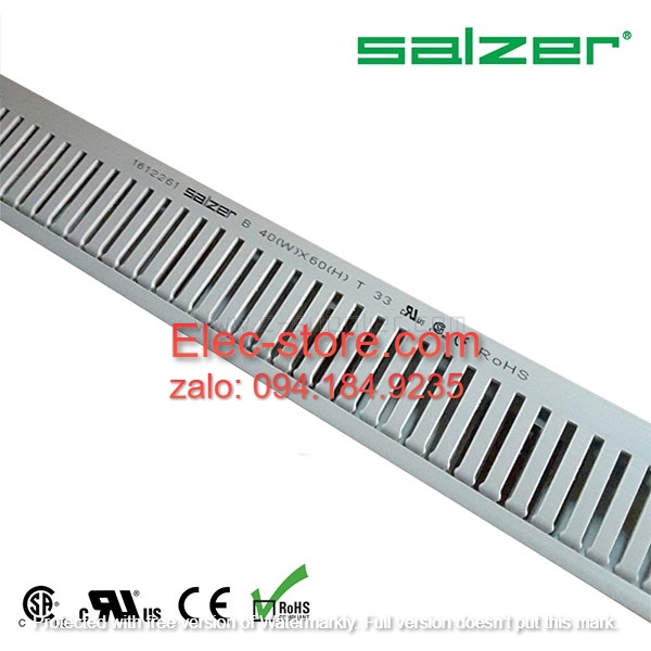 Máng nhựa đi dây 40x60x1700mm - Máng nhựa Salzer Ấn Độ - PVC Cable Ducts B40x60 - Máng đi cáp 40x60 - Ống nhựa răng lược đi dây điện 40x60mm