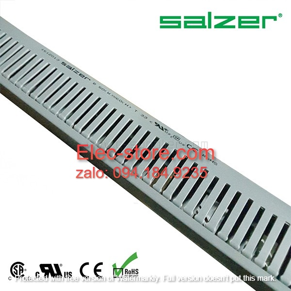 Máng nhựa đi dây 60x60x1700mm - Máng nhựa Salzer Ấn Độ - PVC Cable Ducts B60x60 - Máng đi cáp 60x60 - Ống nhựa răng lược đi dây điện 60x60mm