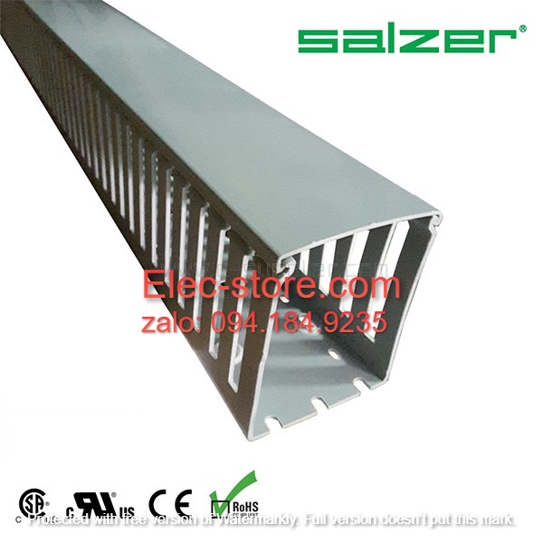 Máng nhựa đi dây 80x100x1700mm - Máng nhựa Salzer Ấn Độ - PVC Cable Ducts B80x100 - Máng nhựa to 80x100 - Ống nhựa răng lược đi dây điện 80x100mm