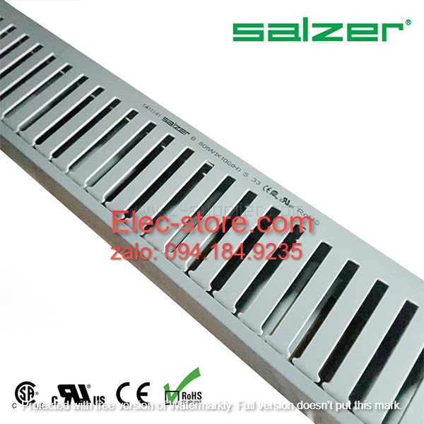 Máng nhựa đi dây 80x100x1700mm - Máng nhựa Salzer Ấn Độ - PVC Cable Ducts B80x100 - Máng nhựa to 80x100 - Ống nhựa răng lược đi dây điện 80x100mm