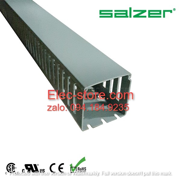 Máng nhựa đi dây 80x80x1700mm - Máng nhựa Salzer Ấn Độ - PVC Cable Ducts B80x80 - Máng đi cáp 80x80 - Ống nhựa răng lược đi dây điện 80x80mm