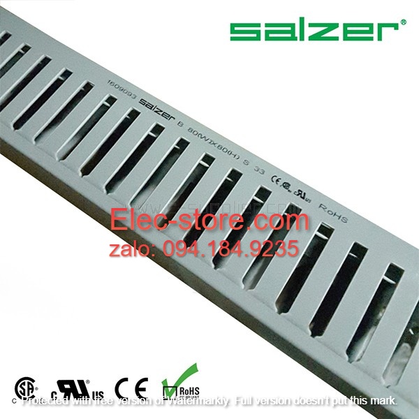 Máng nhựa đi dây 80x80x1700mm - Máng nhựa Salzer Ấn Độ - PVC Cable Ducts B80x80 - Máng đi cáp 80x80 - Ống nhựa răng lược đi dây điện 80x80mm