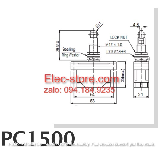Công tắc hành trình Ấn Độ bánh xe dọc PC1502 2AV - Công tắc hành trình Crompton - Công tắc hành trình Salzer