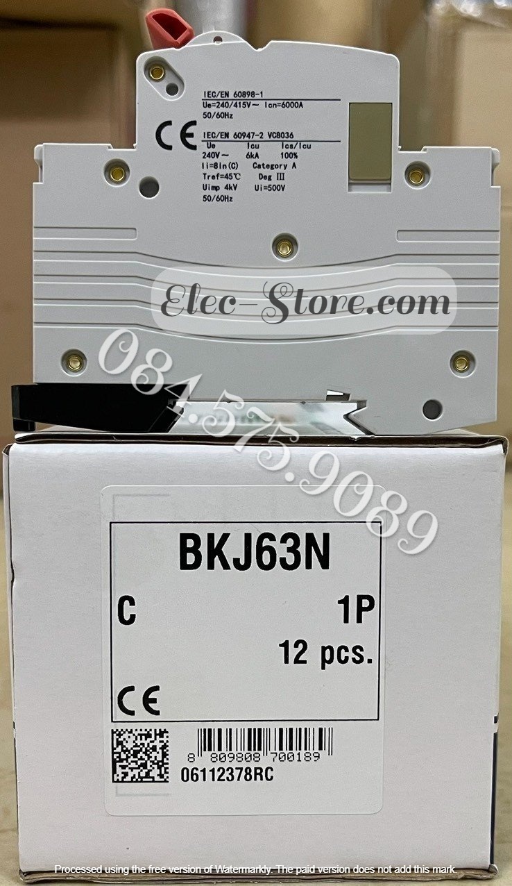 Automat MCB BKJ 1P 50A - Át MCB 1P 50A - BKJ 63N 1P 50A 6kA