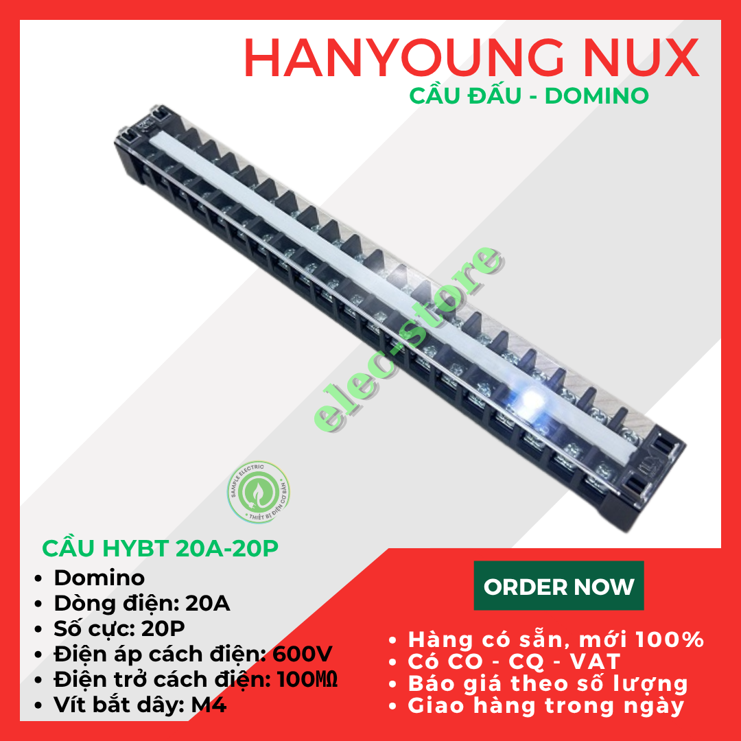 Cầu Đấu Hanyoung HYBT - Cầu Đấu HYT - Cầu Đấu 20A 20P Hàn Quốc -  HYBT 2020 Hanyoung Nux