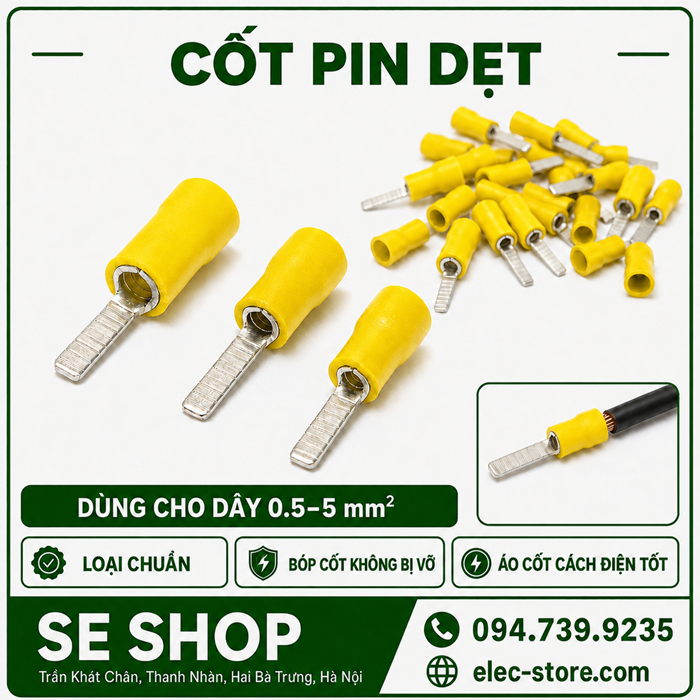 Đầu Cosse Dẹt – Đầu Cốt Dẹt, Cos Dẹt ⚡ Blade Terminal