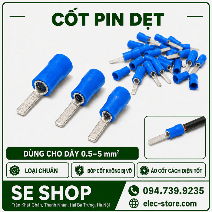 Đầu Cosse Dẹt – Đầu Cốt Dẹt, Cos Dẹt ⚡ Blade Terminal