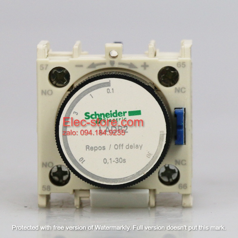 Khối tiếp điểm phụ trễ thời gian LADR2 Schneider - Off Delay LADR2 - Bộ Hẹn Giờ Tắt 0.1-30S - Tiếp Điểm Phụ LC1D