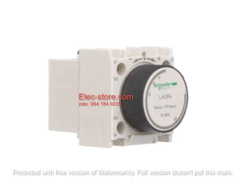 Khối tiếp điểm phụ trễ thời gian LADR4 Schneider - Off Delay LADR4 - Bộ Hẹn Giờ Tắt 10-180S - Tiếp Điểm Phụ LC1D - Tiếp điểm Schneider