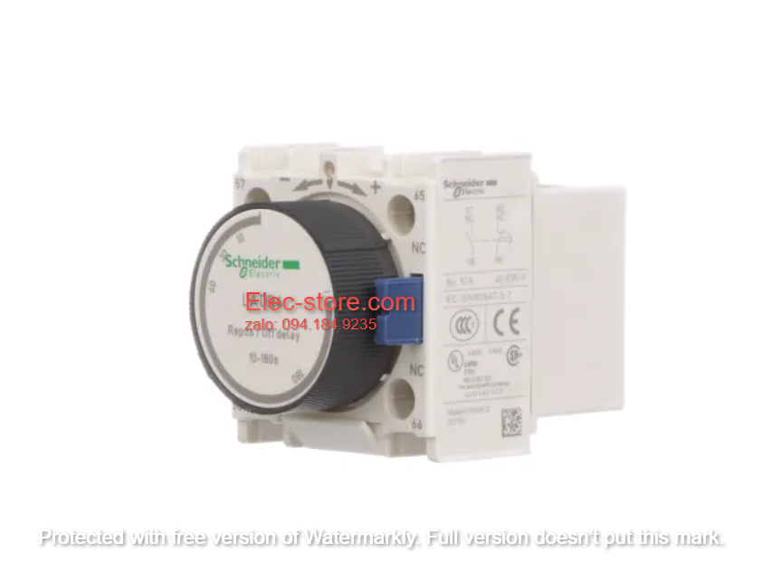 Khối tiếp điểm phụ trễ thời gian LADR4 Schneider - Off Delay LADR4 - Bộ Hẹn Giờ Tắt 10-180S - Tiếp Điểm Phụ LC1D - Tiếp điểm Schneider