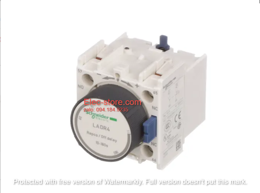 Khối tiếp điểm phụ trễ thời gian LADR4 Schneider - Off Delay LADR4 - Bộ Hẹn Giờ Tắt 10-180S - Tiếp Điểm Phụ LC1D - Tiếp điểm Schneider