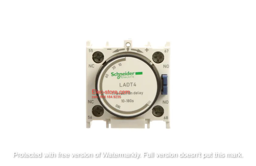 Khối tiếp điểm phụ trễ thời gian LADT4 Schneider - On Delay LADT4 - Bộ Hẹn Giờ Bật 11-180S - Tiếp Điểm Phụ LC1D - Tiếp điểm Schneider