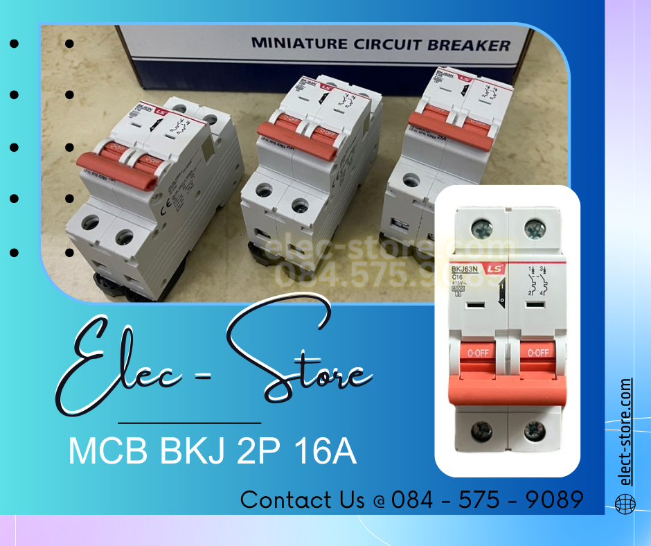 Automat MCB BKJ 2P 16A - Át MCB 2P 16A - BKJ 63N 2P 16A 6kA