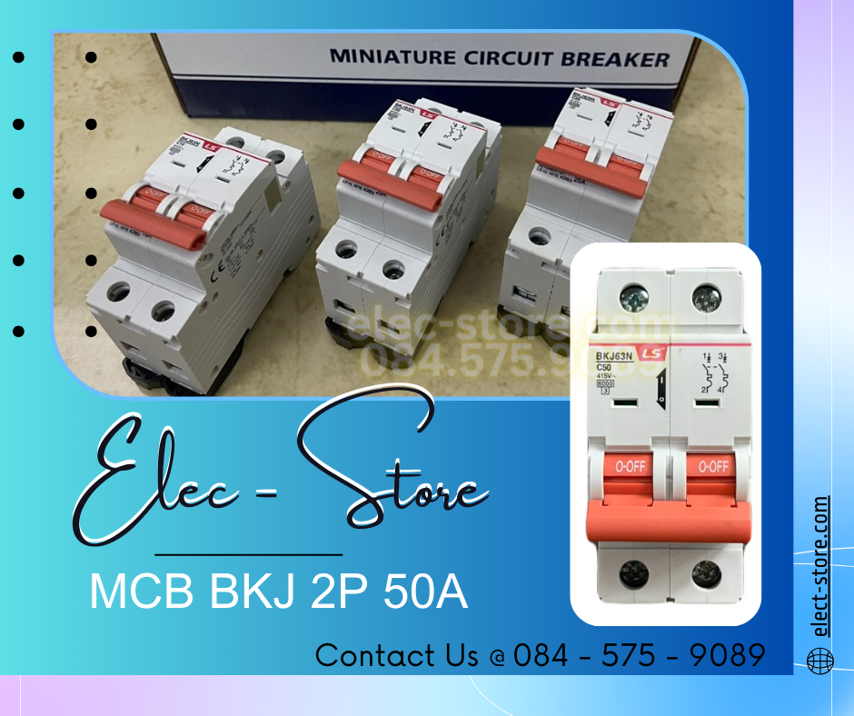 Automat MCB BKJ 2P 50A - Át MCB 2P 50A - BKJ 63N 2P 50A 6kA