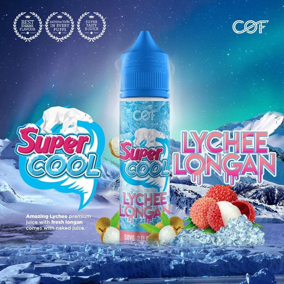 Juice malay 60ml Super Cool LYCHEE LONGAN The mát lạnh-3NI