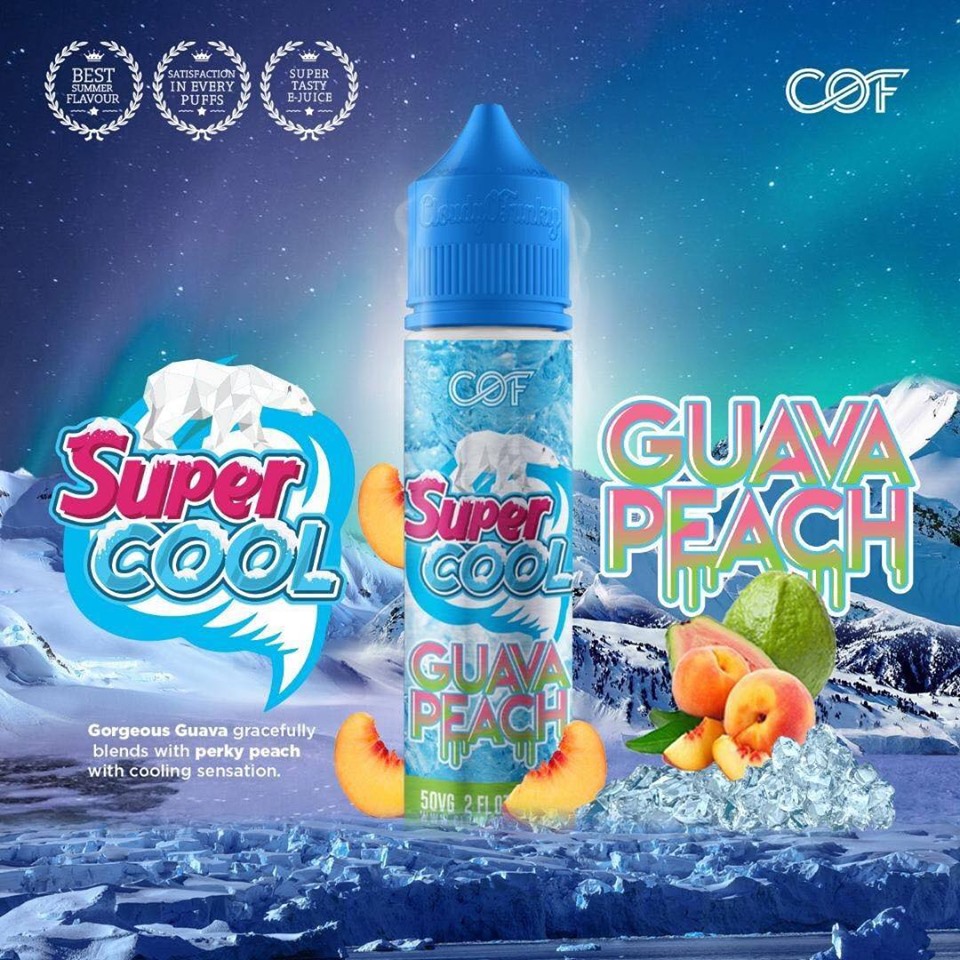 Juice malay 60ml Super Cool GUAVA PEACH The mát lạnh-3NI